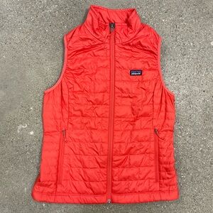 Vintage Patagonia Red Orange Puffer Vest Size Medium